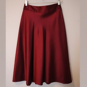 NWOT | High-Rise 'satin' Midi Skirt